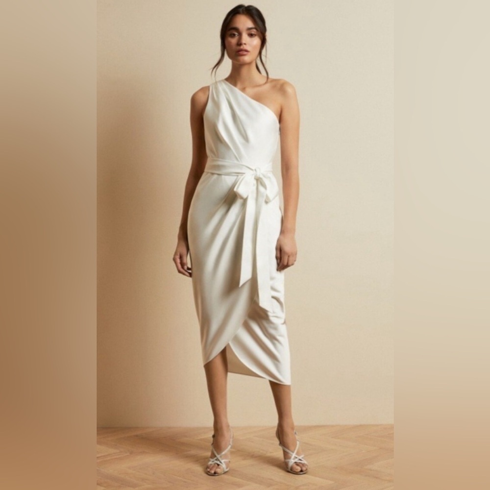 Ted Baker Gabie One Shoulder Wrap Skirt Dress B1607